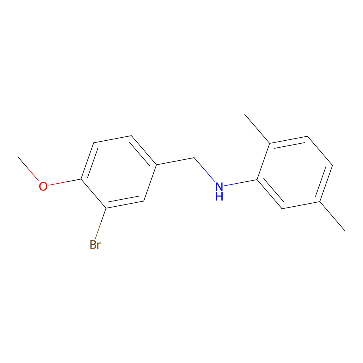 N-[(3-bromo-4-methoxyphenyl)methyl]-2,5-dimethylaniline molecular structure, CAS 337489-10-8