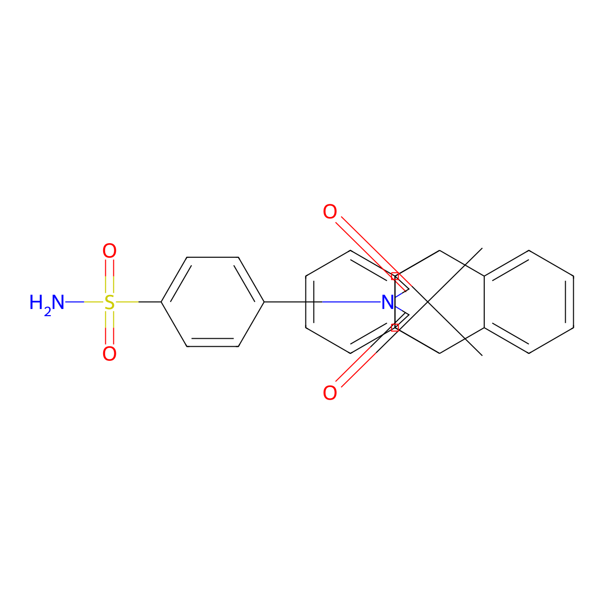 4-(16,18-Dioxo-17-azapentacyclo[6.6.5.0~2,7~.0~9,14~.0~15,19~]nonadeca-2,4,6,9,11,13-hexaen-17-yl)benzenesulfonamide molecular structure, CAS 337490-82-1