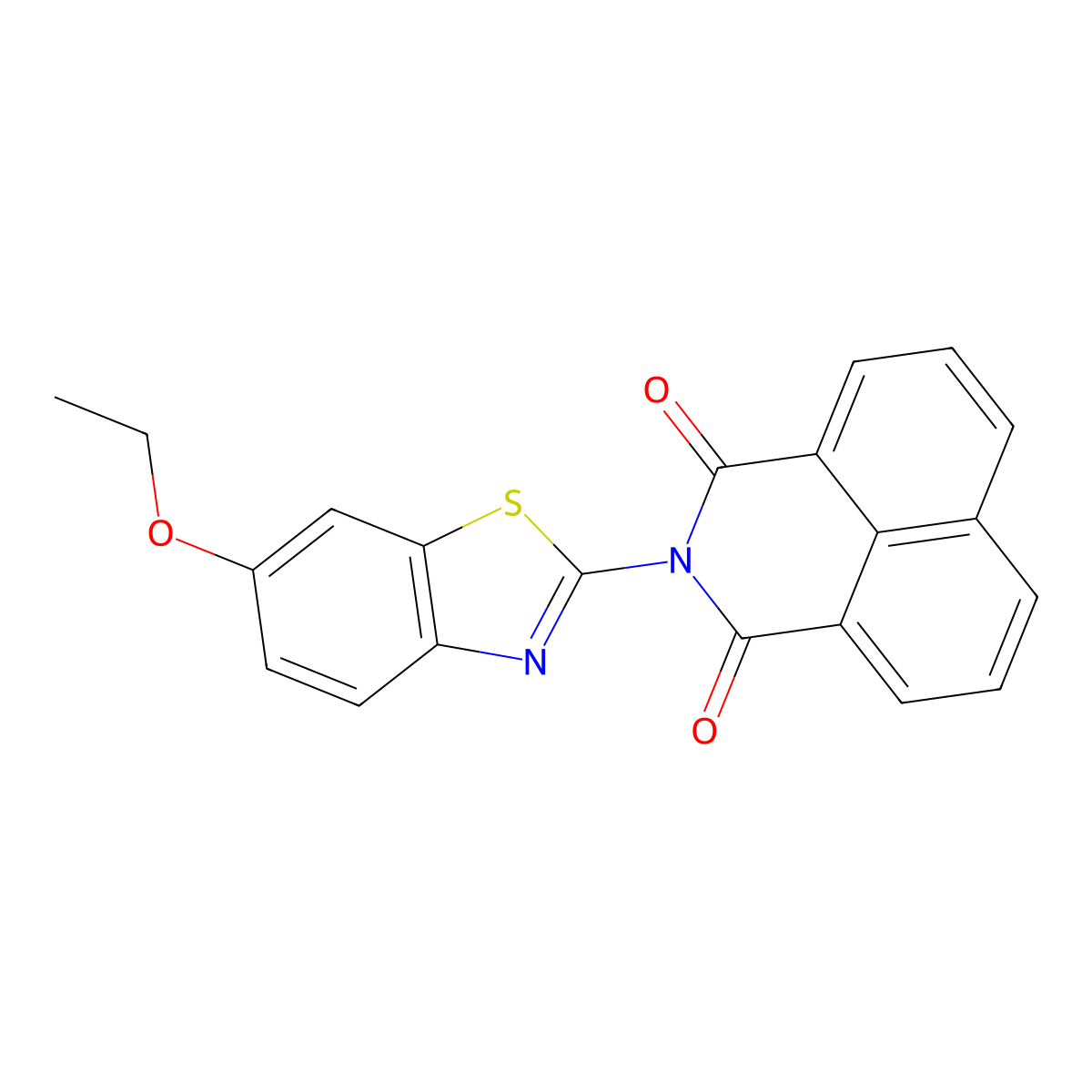 2-(6-ethoxy-1,3-benzothiazol-2-yl)-1H-benzo[de]isoquinoline-1,3(2H)-dione molecular structure, CAS 337493-73-9