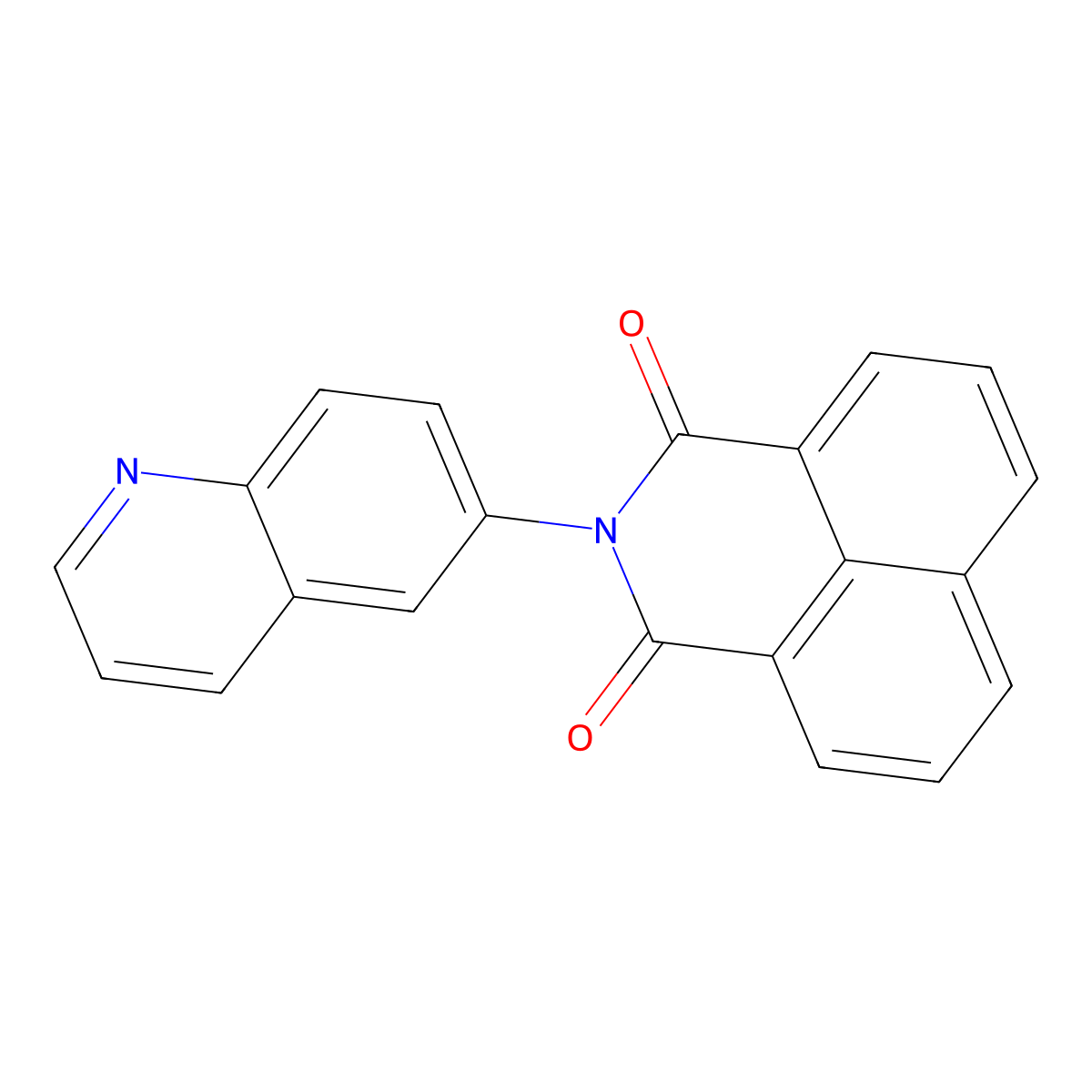 2-Quinolin-6-yl-benzo[de]isoquinoline-1,3-dione molecular structure, CAS 337493-76-2
