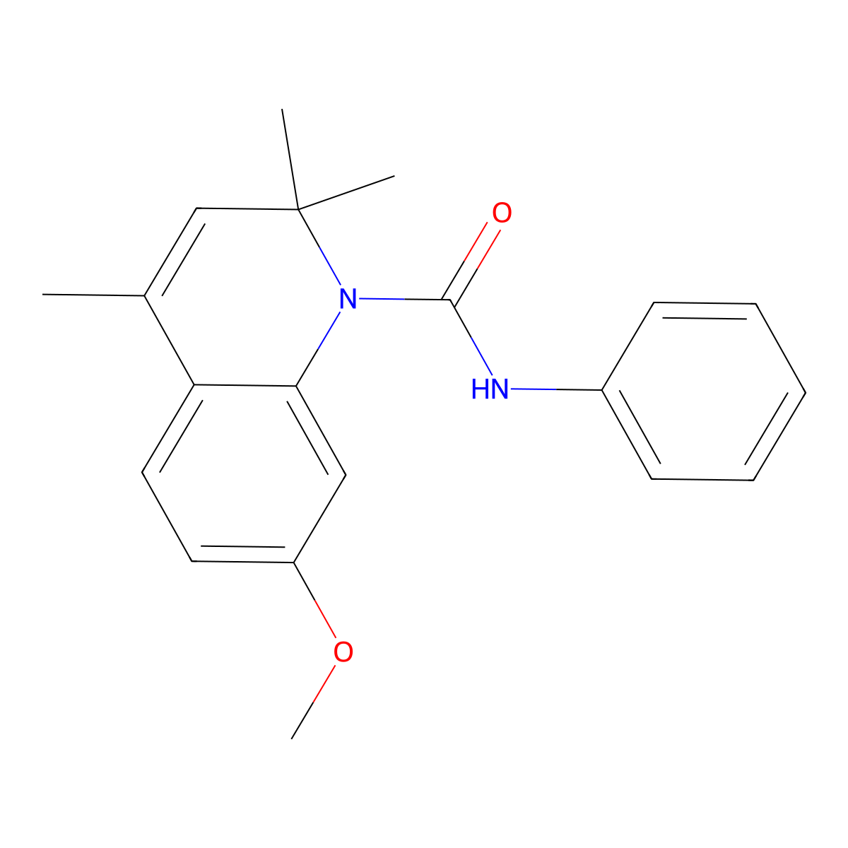 7-methoxy-2,2,4-trimethyl-N-phenylquinoline-1(2H)-carboxamide molecular structure, CAS 337493-84-2