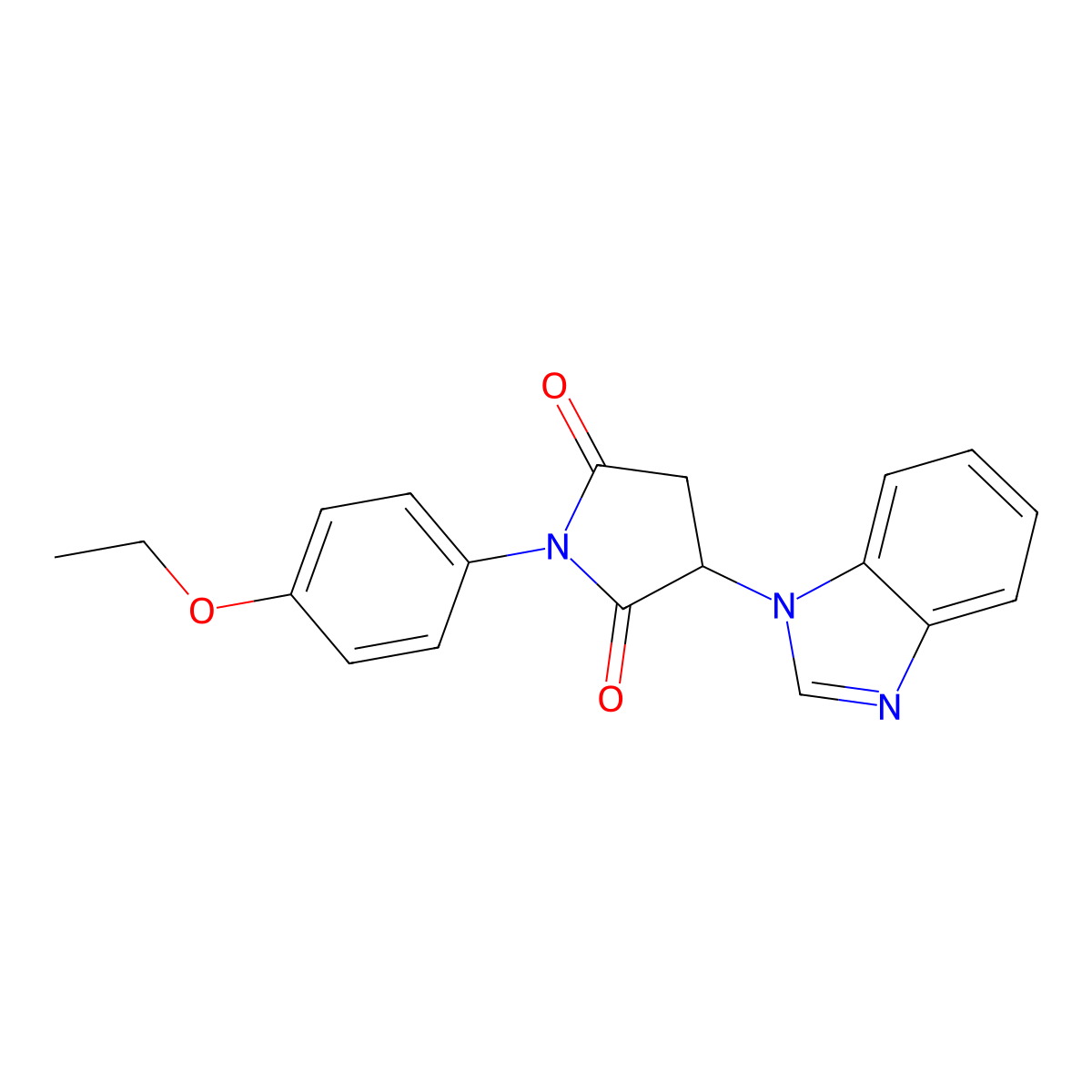 3-(1H-benzimidazol-1-yl)-1-(4-ethoxyphenyl)pyrrolidine-2,5-dione molecular structure, CAS 337493-86-4