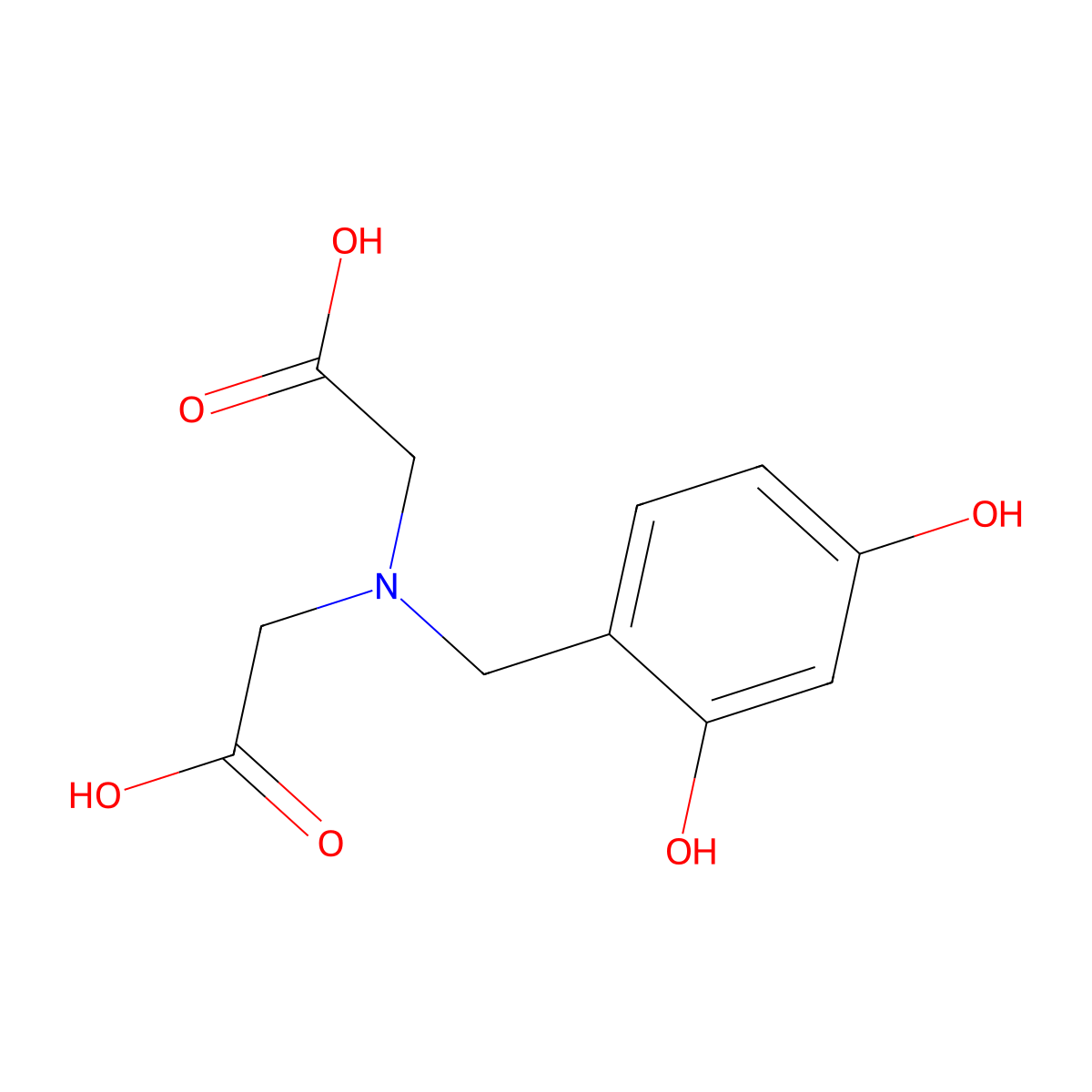 [Carboxymethyl-(2,4-dihydroxybenzyl)amino]acetic acid molecular structure, CAS 337493-89-7