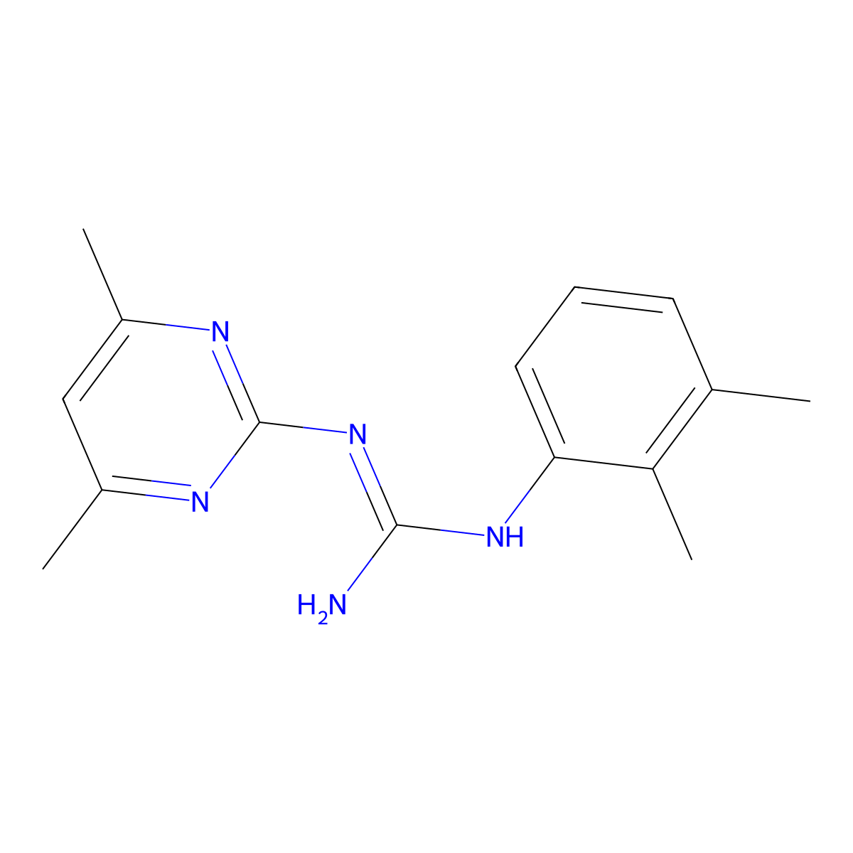 1-(2,3-Dimethylphenyl)-3-(4,6-dimethylpyrimidin-2-yl)guanidine molecular structure, CAS 337494-09-4