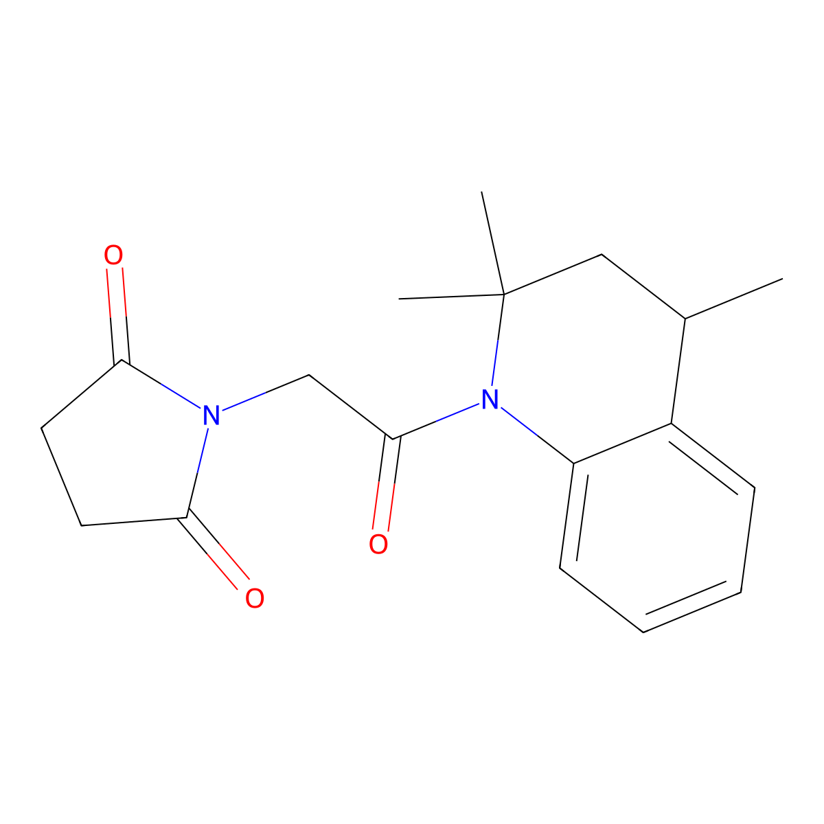 1-[2-oxo-2-(2,2,4-trimethyl-3,4-dihydroquinolin-1(2H)-yl)ethyl]pyrrolidine-2,5-dione molecular structure, CAS 337494-51-6