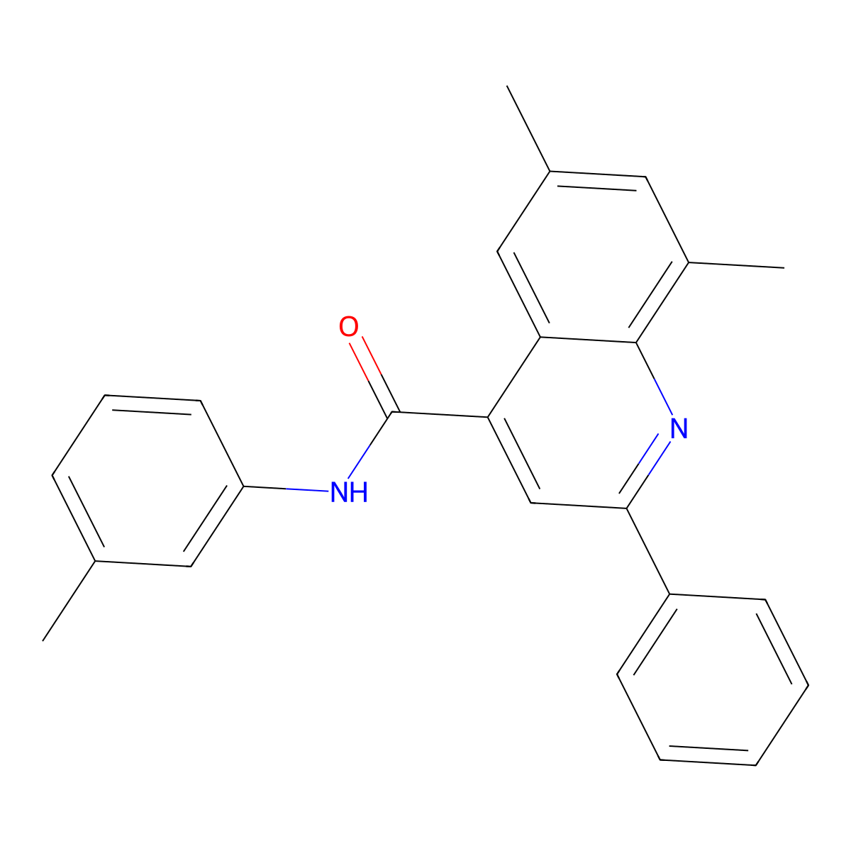 6,8-Dimethyl-2-phenyl-N-(m-tolyl)quinoline-4-carboxamide molecular structure, CAS 337496-03-4