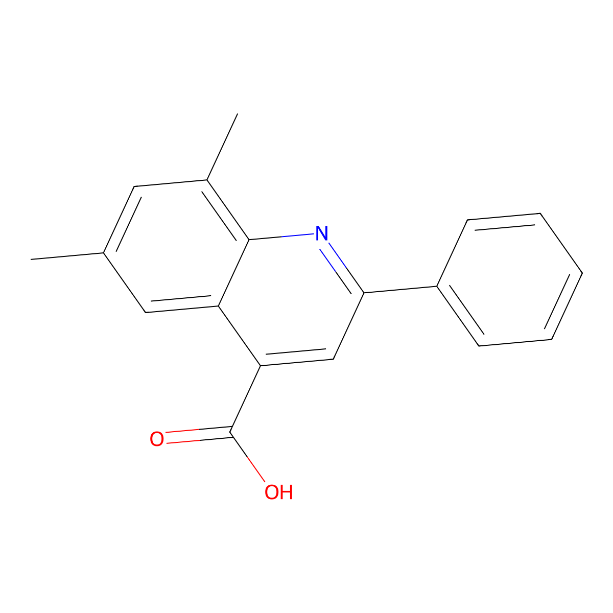 6,8-Dimethyl-2-phenylquinoline-4-carboxylic acid molecular structure, CAS 337496-05-6