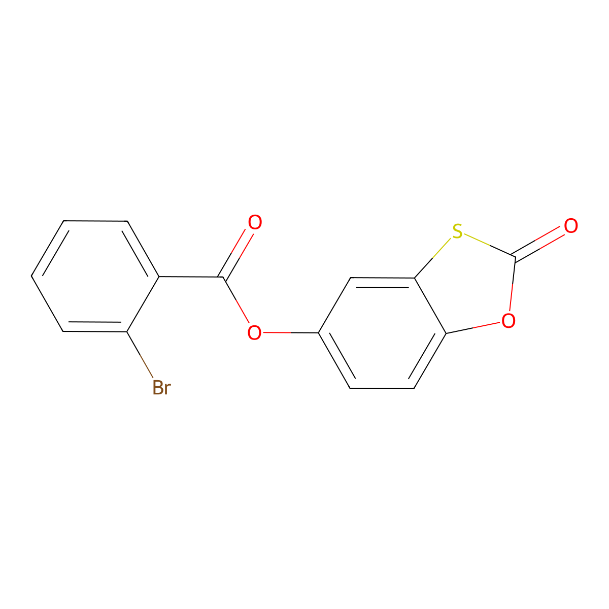 2-Oxobenzo[d][1,3]oxathiol-5-yl 2-bromobenzoate molecular structure, CAS 337496-15-8