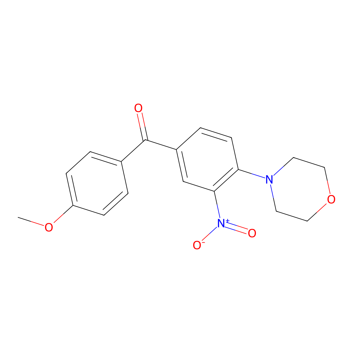 (4-Methoxyphenyl)-(4-morpholin-4-yl-3-nitrophenyl)methanone molecular structure, CAS 337496-85-2