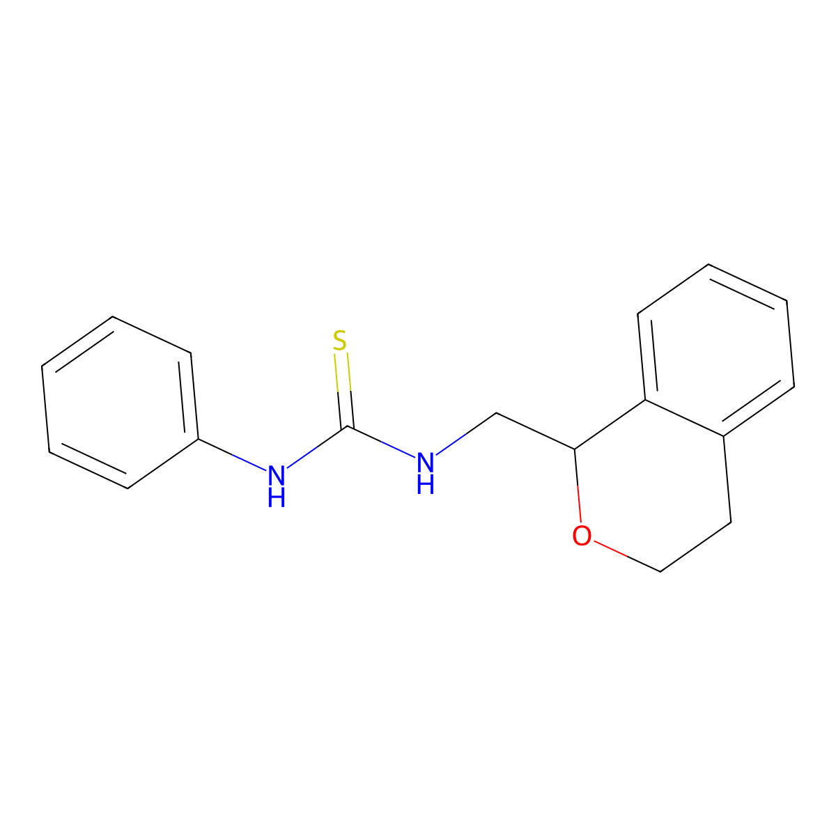 1-(3,4-dihydro-1H-isochromen-1-ylmethyl)-3-phenylthiourea molecular structure, CAS 337497-04-8