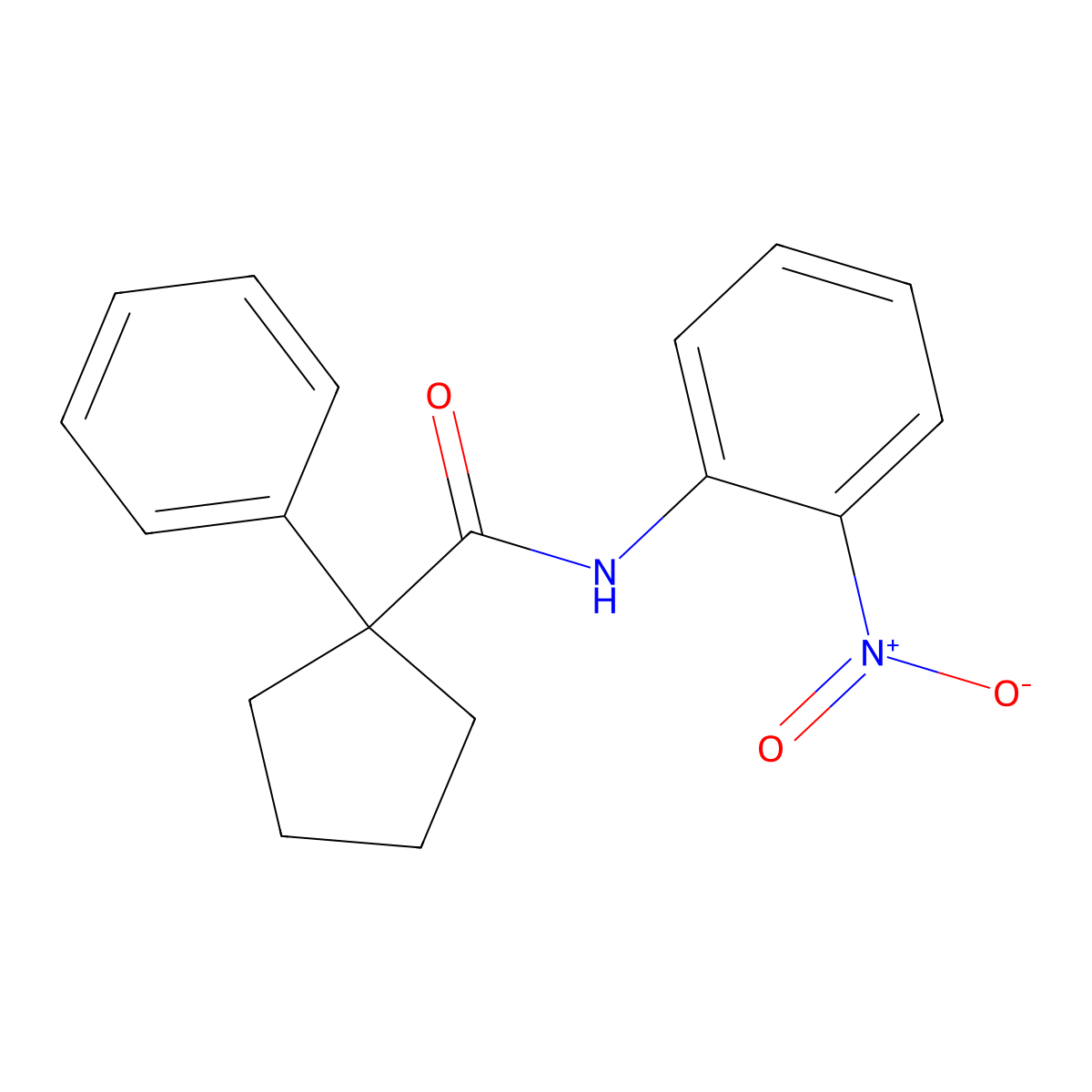 N-(2-nitrophenyl)-1-phenylcyclopentane-1-carboxamide molecular structure, CAS 337497-32-2