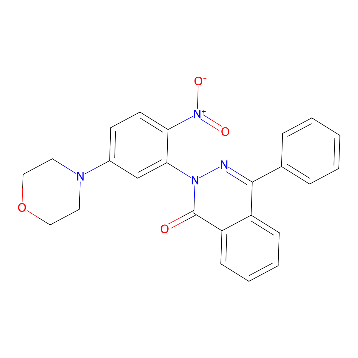 2-(5-Morpholin-4-yl-2-nitrophenyl)-4-phenylphthalazin-1-one molecular structure, CAS 337498-40-5