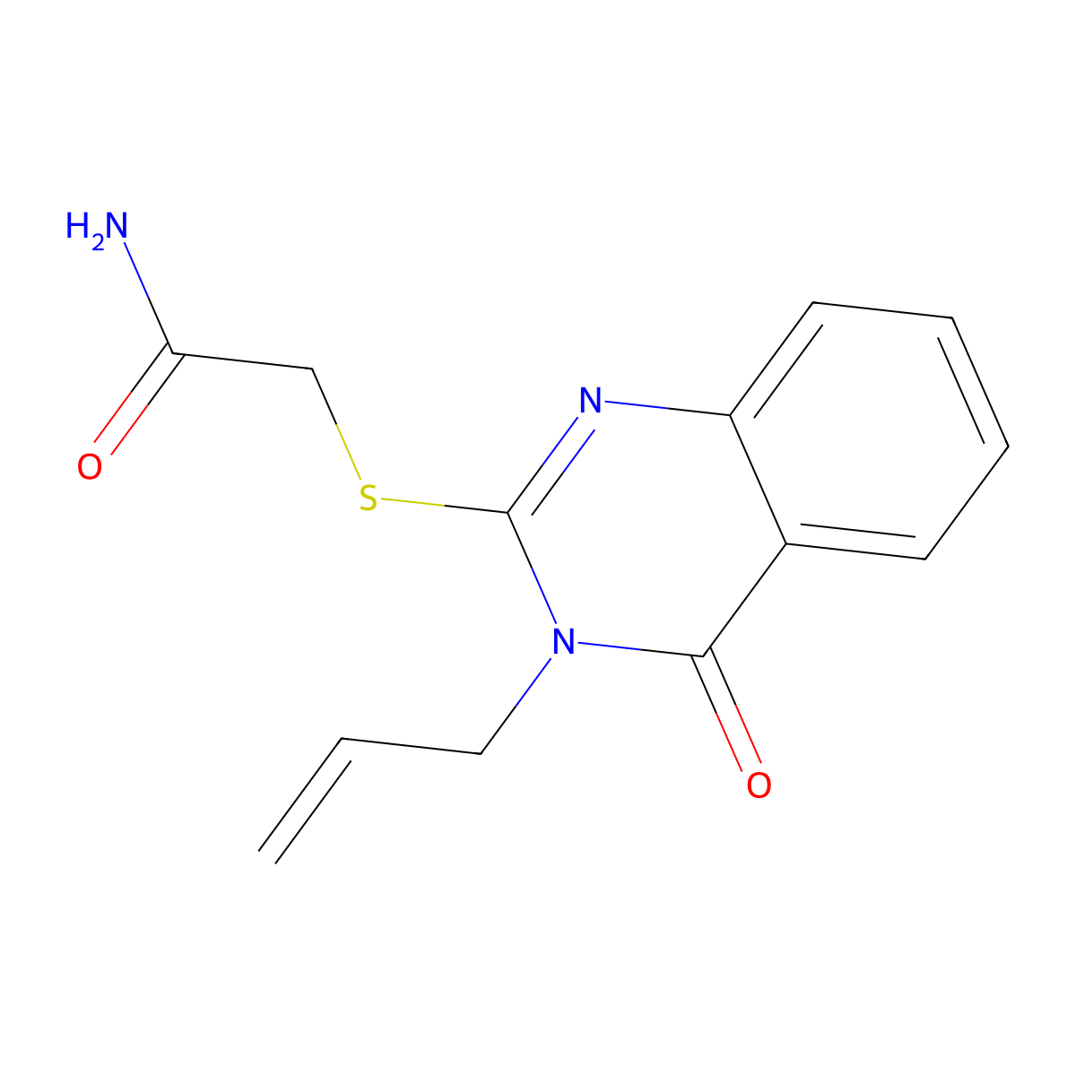 2-[(3-Allyl-4-oxo-3,4-dihydroquinazolin-2-yl)thio]acetamide molecular structure, CAS 337498-84-7