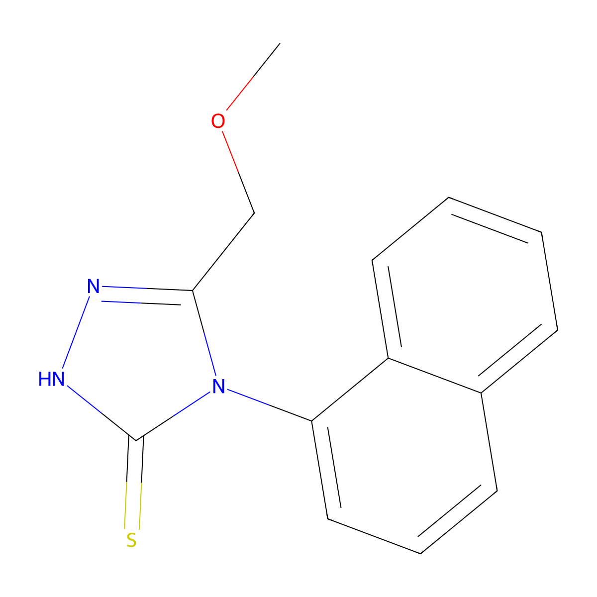 5-(methoxymethyl)-4-(1-naphthyl)-4H-1,2,4-triazole-3-thiol molecular structure, CAS 337498-86-9