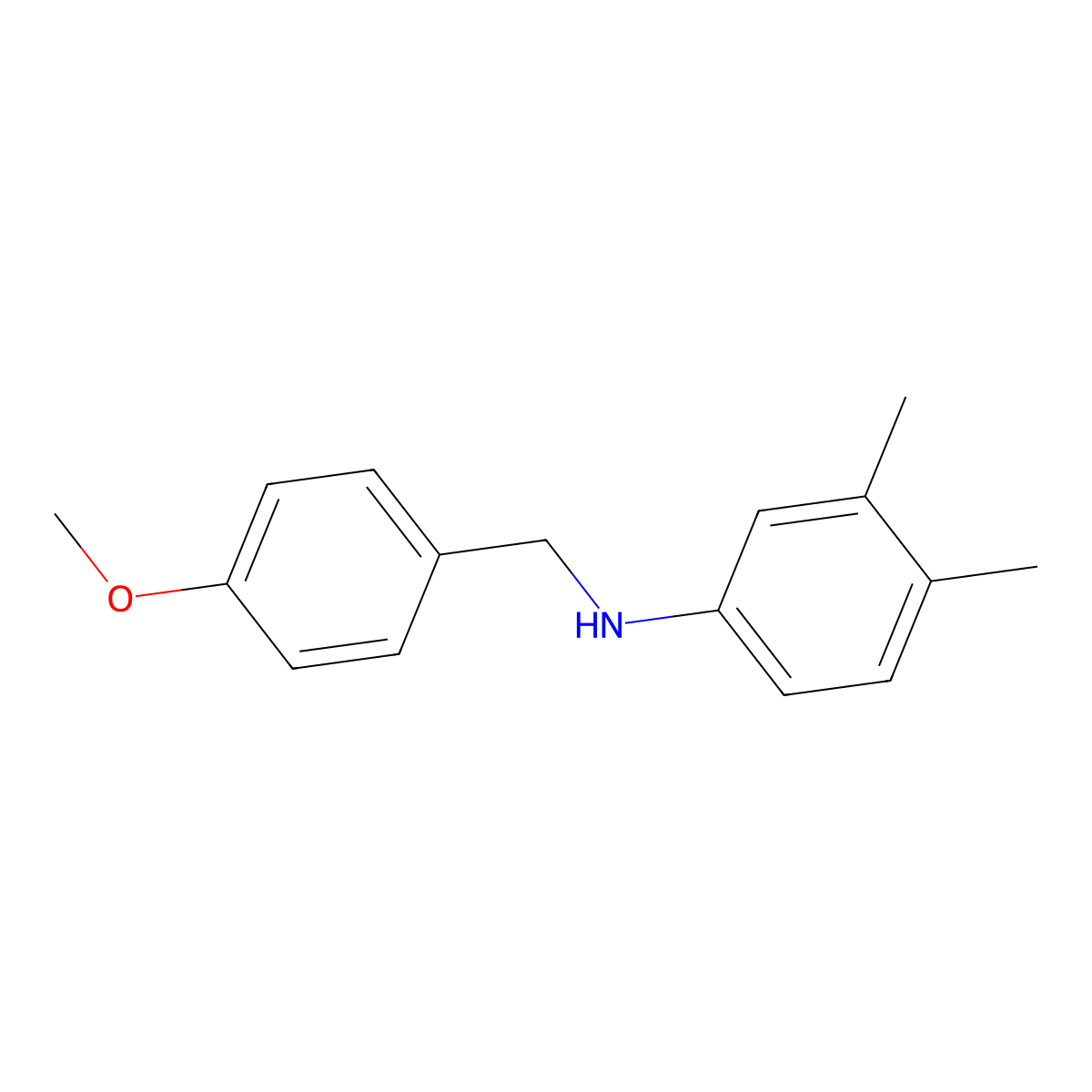 (3,4-Dimethyl-phenyl)-(4-methoxy-benzyl)-amine molecular structure, CAS 337499-55-5