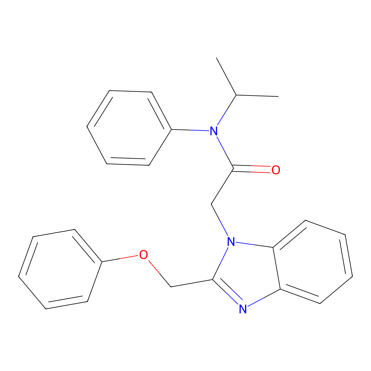 2-[2-(phenoxymethyl)-1H-1,3-benzodiazol-1-yl]-N-phenyl-N-(propan-2-yl)acetamide molecular structure, CAS 337500-11-5