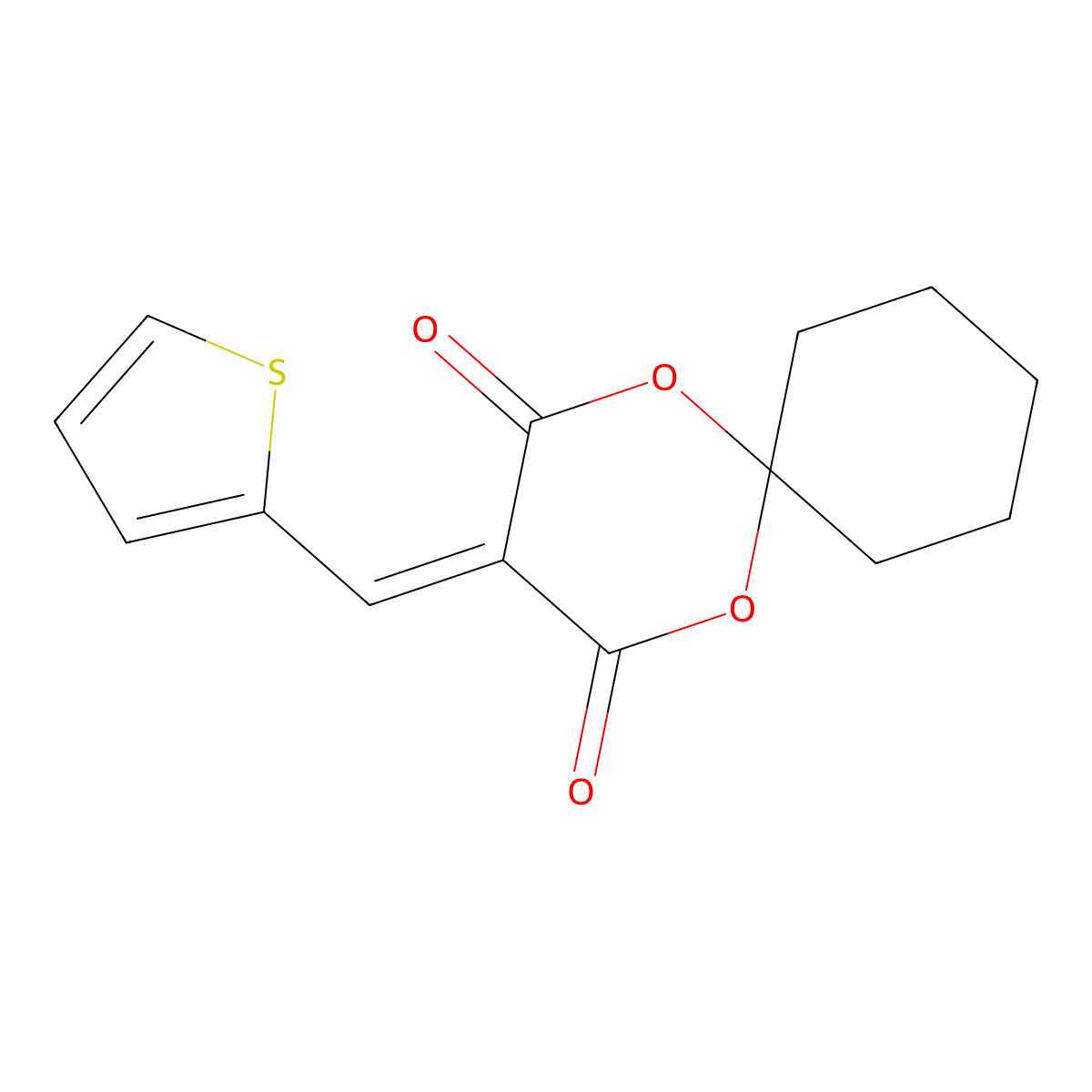 3-(Thiophen-2-ylmethylidene)-1,5-dioxaspiro[5.5]undecane-2,4-dione molecular structure, CAS 337500-77-3