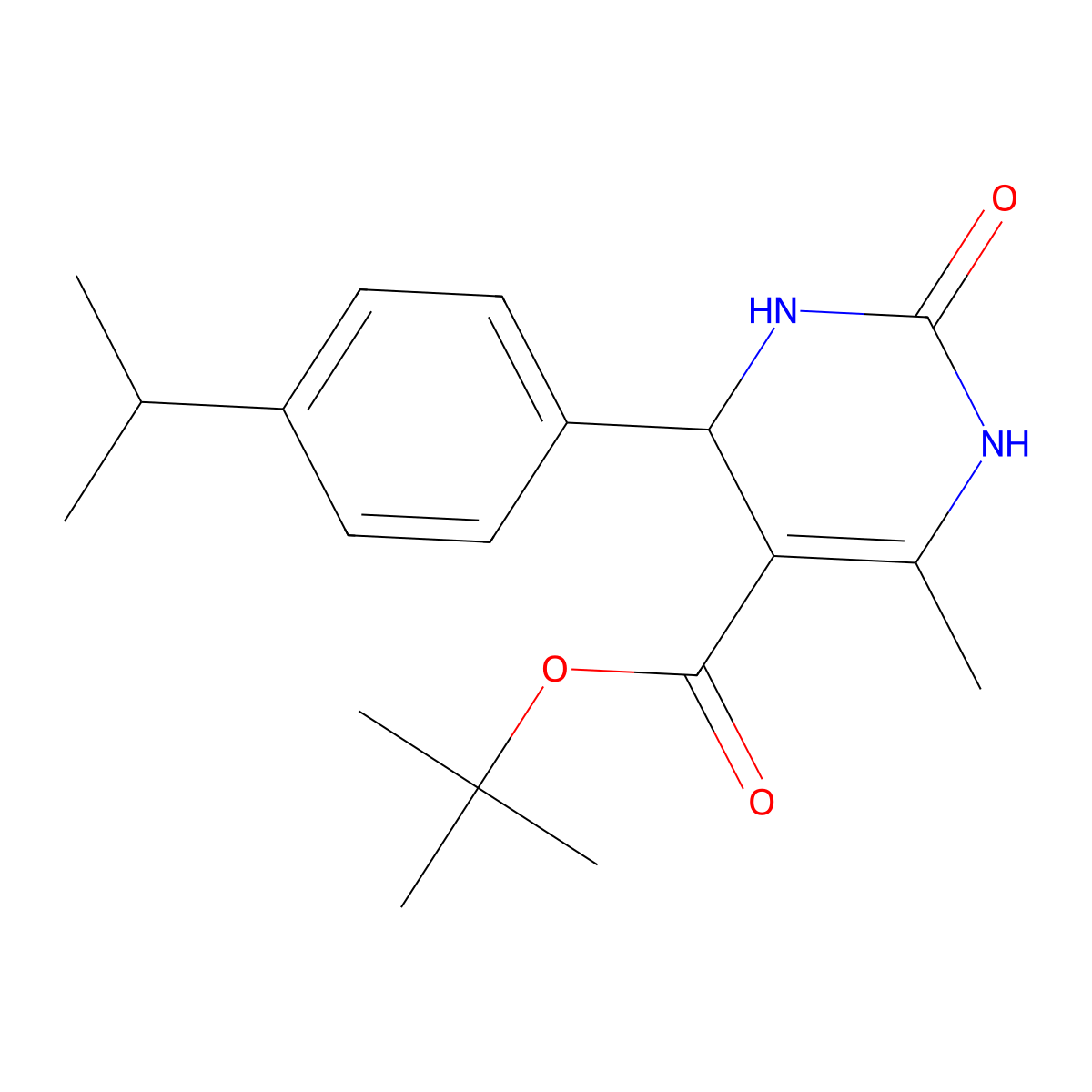 Tert-butyl 6-methyl-2-oxo-4-[4-(propan-2-yl)phenyl]-1,2,3,4-tetrahydropyrimidine-5-carboxylate molecular structure, CAS 337501-57-2