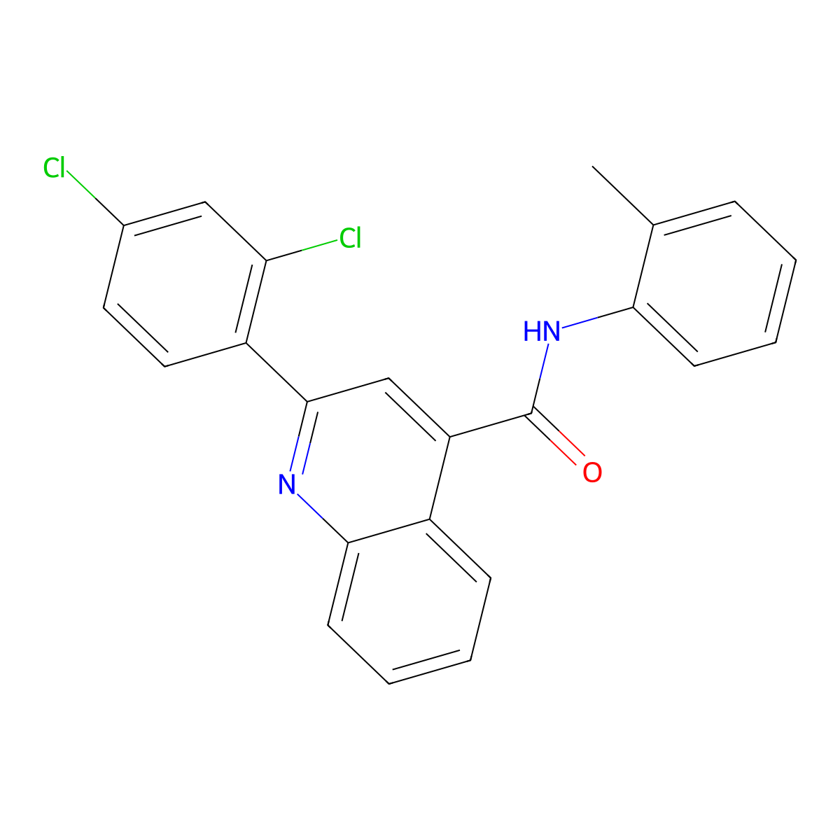 2-(2,4-Dichlorophenyl)-N-(o-tolyl)quinoline-4-carboxamide molecular structure, CAS 337501-71-0