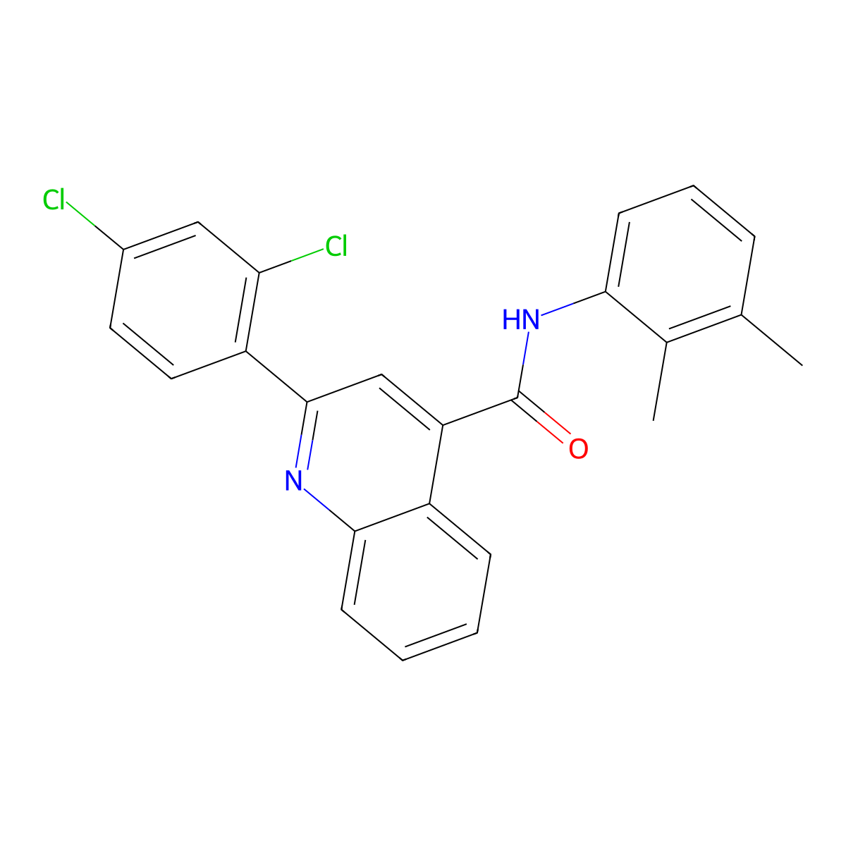 2-(2,4-dichlorophenyl)-N-(2,3-dimethylphenyl)quinoline-4-carboxamide molecular structure, CAS 337501-97-0