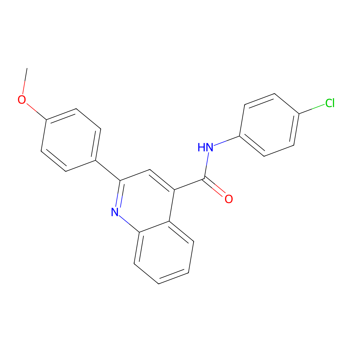 N-(4-chlorophenyl)-2-(4-methoxyphenyl)quinoline-4-carboxamide molecular structure, CAS 337502-06-4