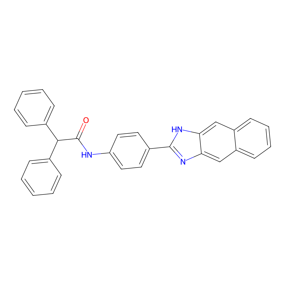 N-(4-{1H-naphtho[2,3-d]imidazol-2-yl}phenyl)-2,2-diphenylacetamide molecular structure, CAS 337502-07-5