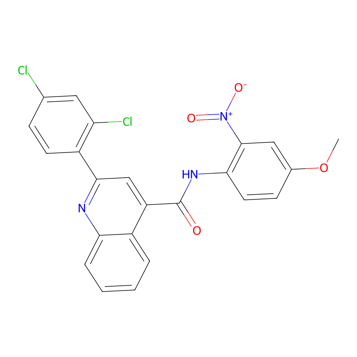 2-(2,4-dichlorophenyl)-N-(4-methoxy-2-nitrophenyl)quinoline-4-carboxamide molecular structure, CAS 337502-45-1