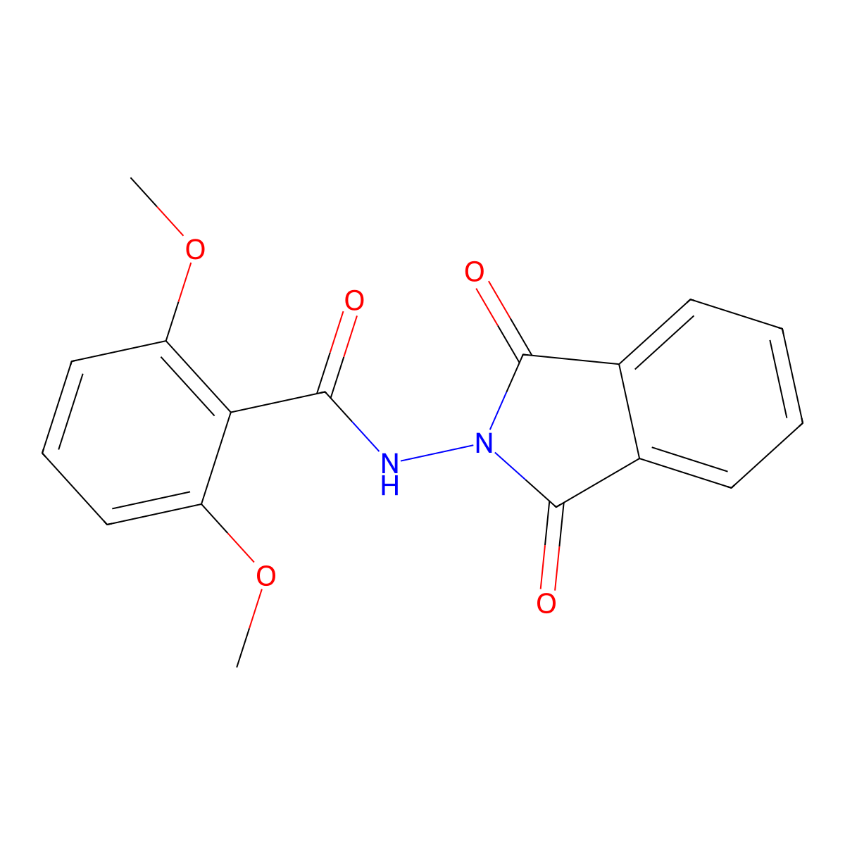 N-(1,3-dioxoisoindol-2-yl)-2,6-dimethoxybenzamide molecular structure, CAS 337502-47-3