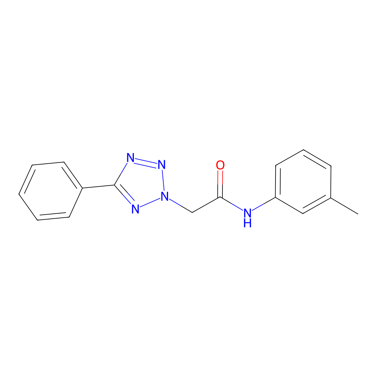 2-(5-phenyl-2H-tetrazol-2-yl)-N-(m-tolyl)acetamide molecular structure, CAS 337503-11-4