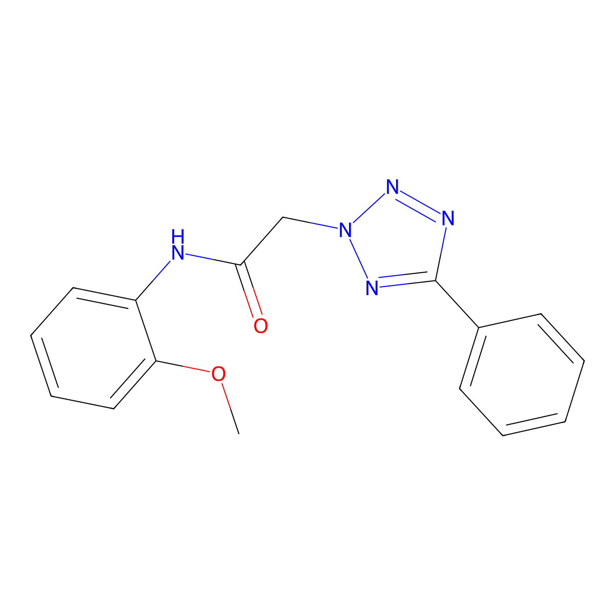 N-(2-methoxyphenyl)-2-(5-phenyltetrazol-2-yl)acetamide molecular structure, CAS 337503-17-0