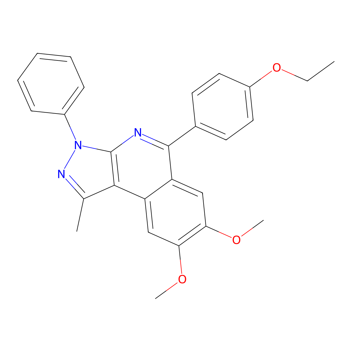 5-(4-Ethoxyphenyl)-7,8-dimethoxy-1-methyl-3-phenylpyrazolo[3,4-c]isoquinoline molecular structure, CAS 337503-61-4