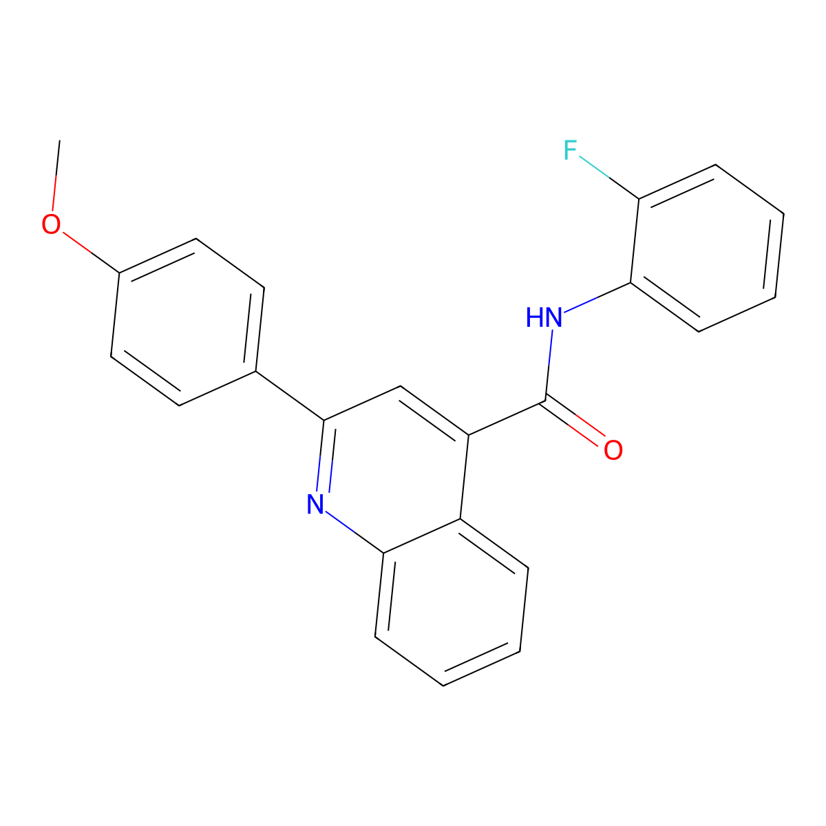 N-(2-fluorophenyl)-2-(4-methoxyphenyl)quinoline-4-carboxamide molecular structure, CAS 337503-88-5