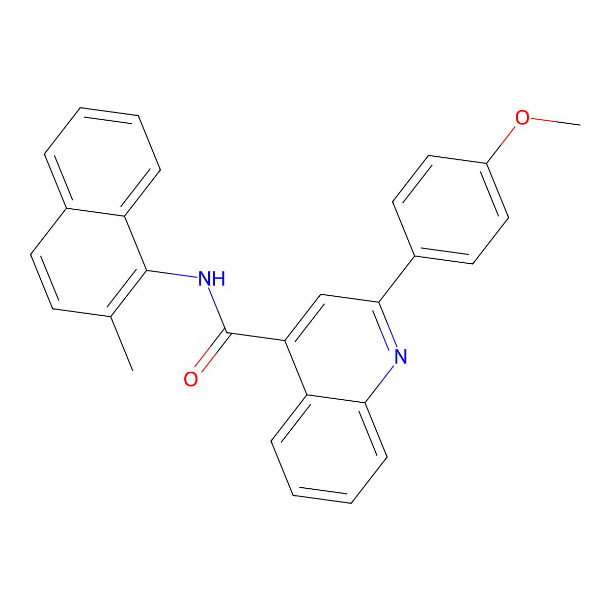 2-(4-methoxyphenyl)-N-(2-methylnaphthalen-1-yl)quinoline-4-carboxamide molecular structure, CAS 337504-09-3