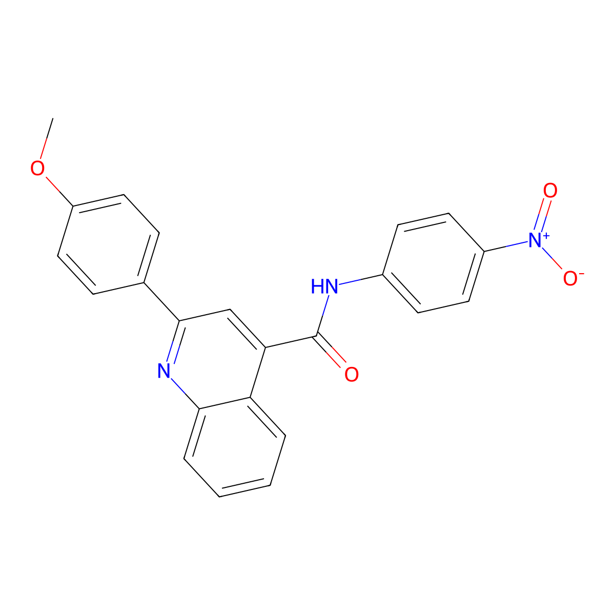 2-(4-methoxyphenyl)-N-(4-nitrophenyl)quinoline-4-carboxamide molecular structure, CAS 337504-18-4