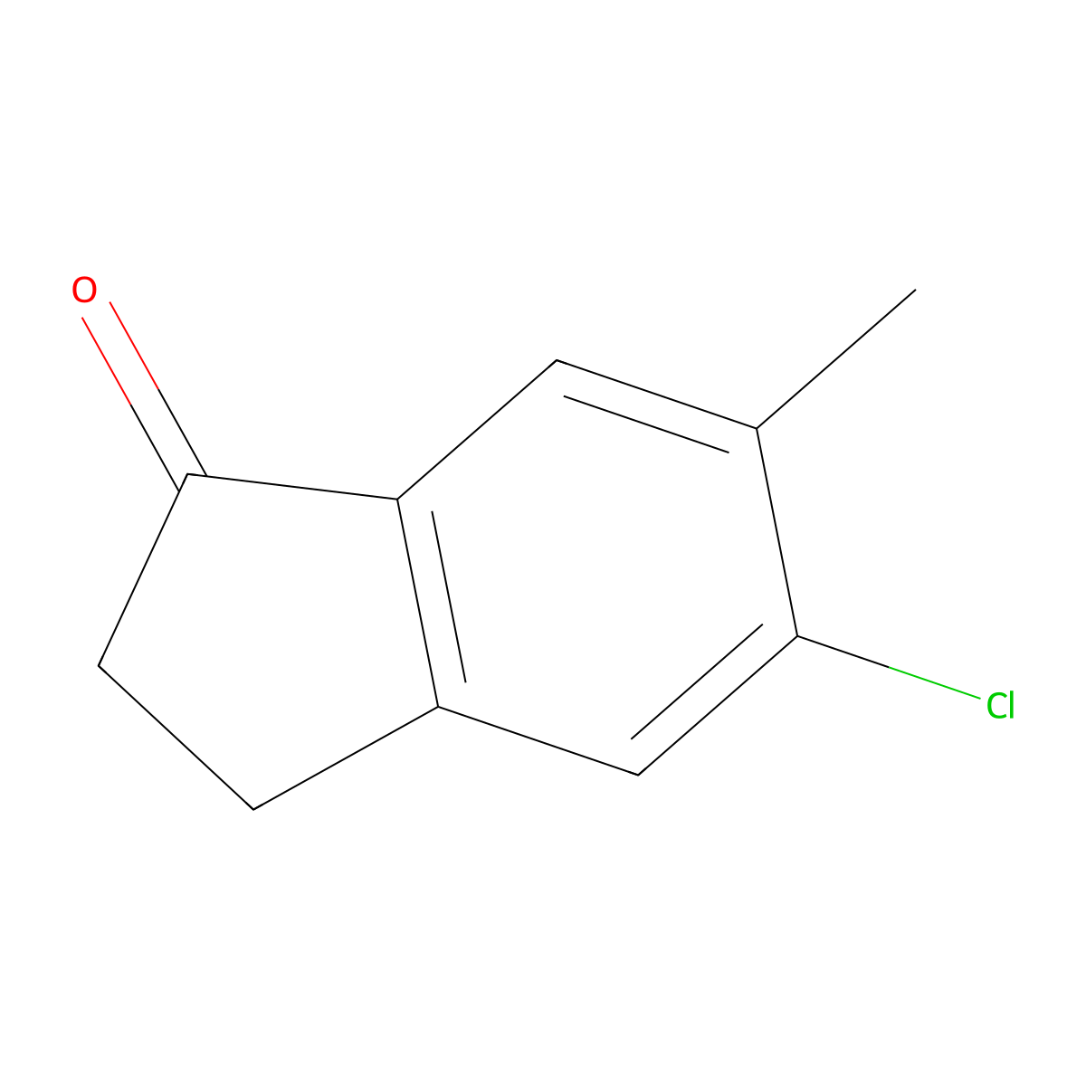 5-Chloro-6-methyl-2,3-dihydro-1H-inden-1-one molecular structure, CAS 337507-82-1