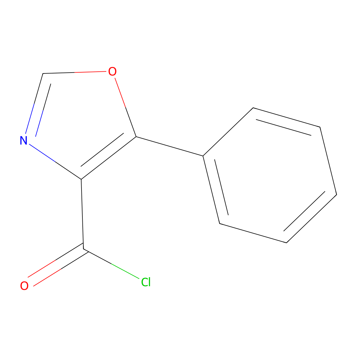 5-Phenyl-1,3-oxazole-4-carbonyl chloride molecular structure, CAS 337508-64-2