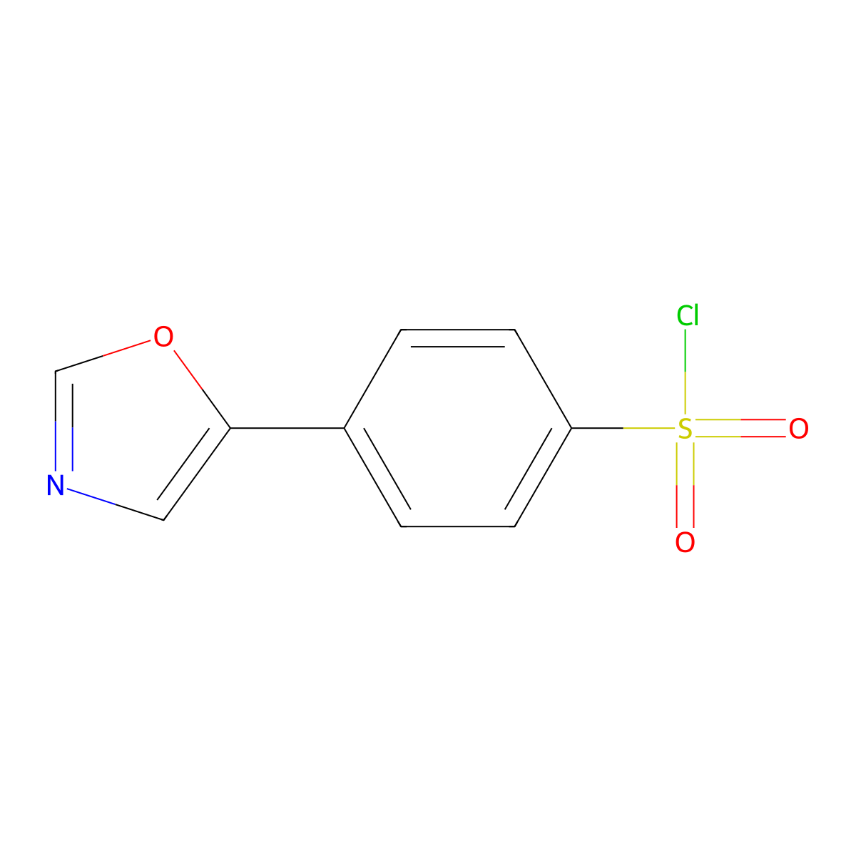 4-(1,3-Oxazol-5-yl)benzenesulphonyl chloride molecular structure, CAS 337508-66-4
