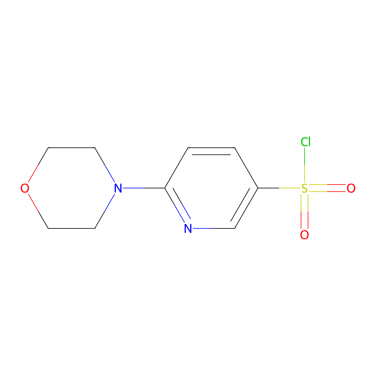 6-Morpholin-4-yl-pyridine-3-sulfonyl chloride molecular structure, CAS 337508-68-6