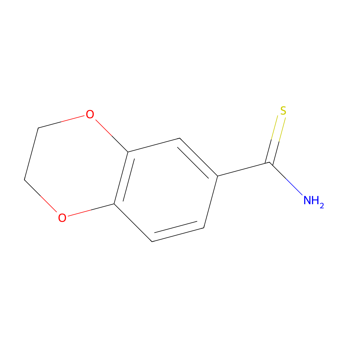 2,3-Dihydro-1,4-benzodioxine-6-carbothioamide molecular structure, CAS 337508-71-1