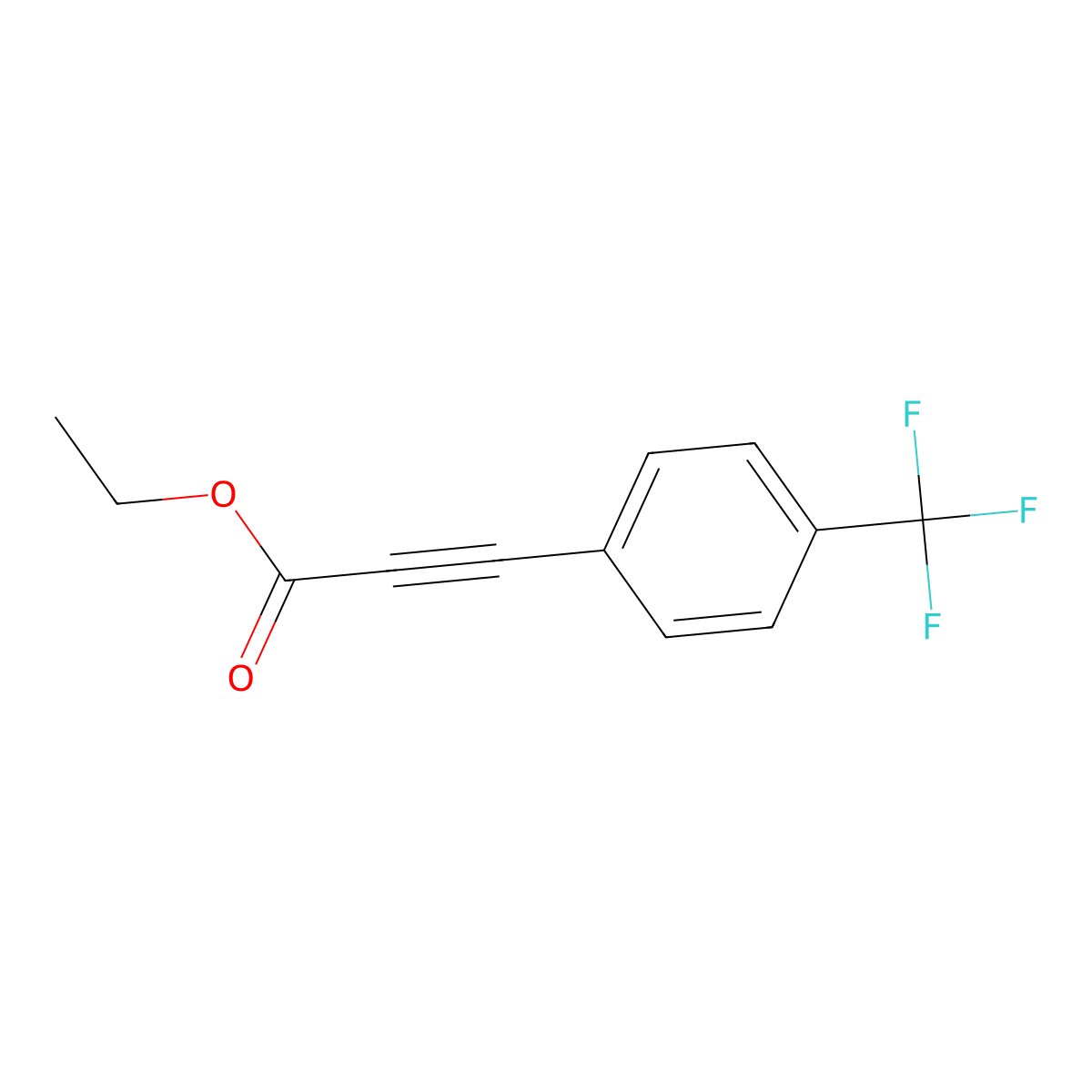 Ethyl 3-[4-(trifluoromethyl)phenyl]prop-2-ynoate molecular structure, CAS 337510-18-6