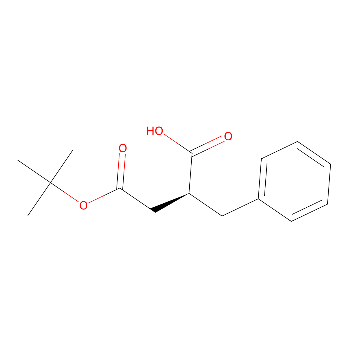 (S)-2-Benzyl-4-(tert-butoxy)-4-oxobutanoic acid molecular structure, CAS 337518-87-3