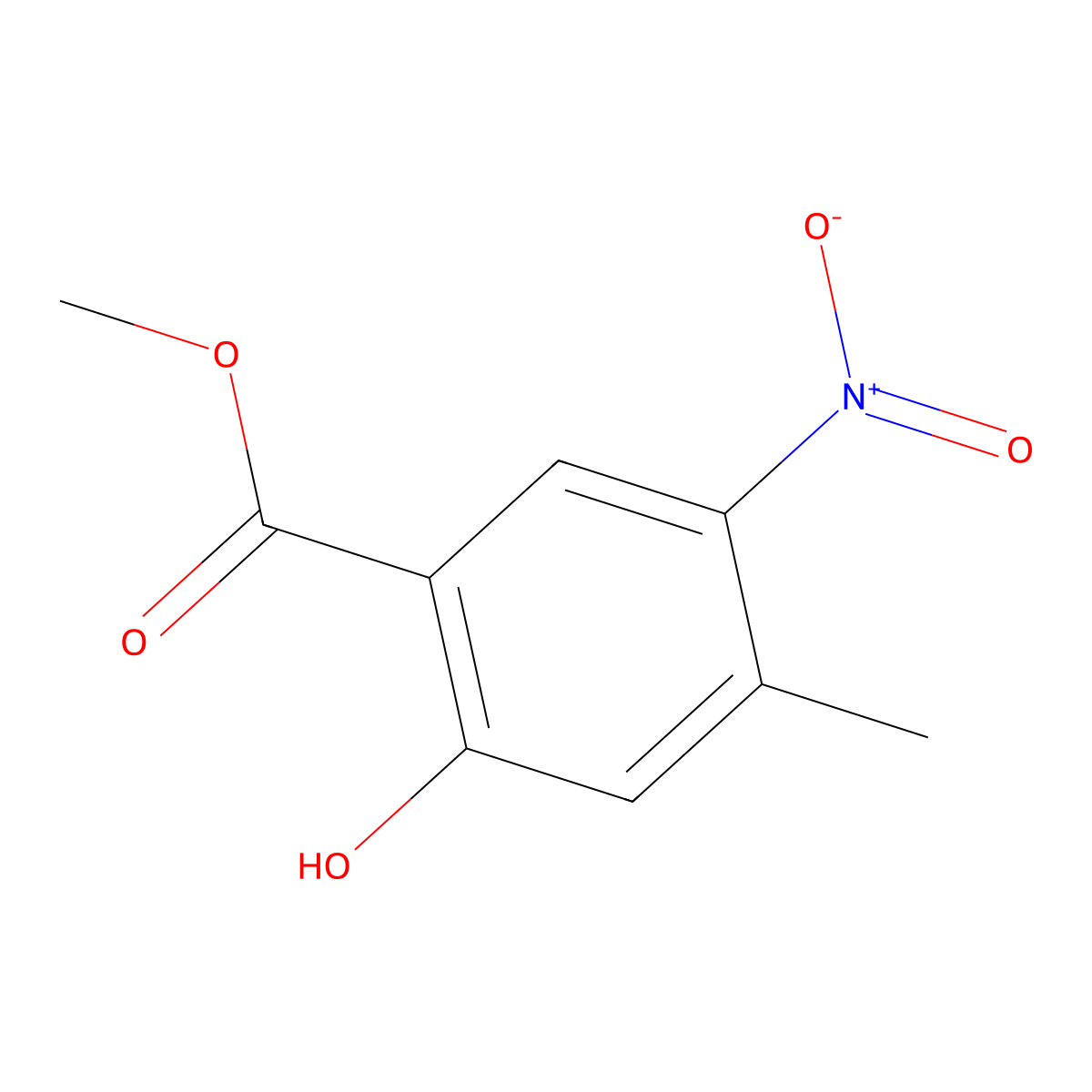 Methyl 2-hydroxy-4-methyl-5-nitrobenzoate molecular structure, CAS 337520-75-9