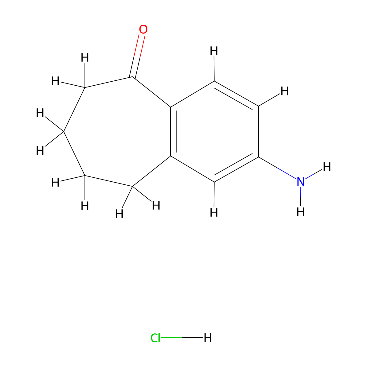 2-Amino-6,7,8,9-tetrahydro-5H-benzo[7]annulen-5-one hydrochloride molecular structure, CAS 337526-60-0