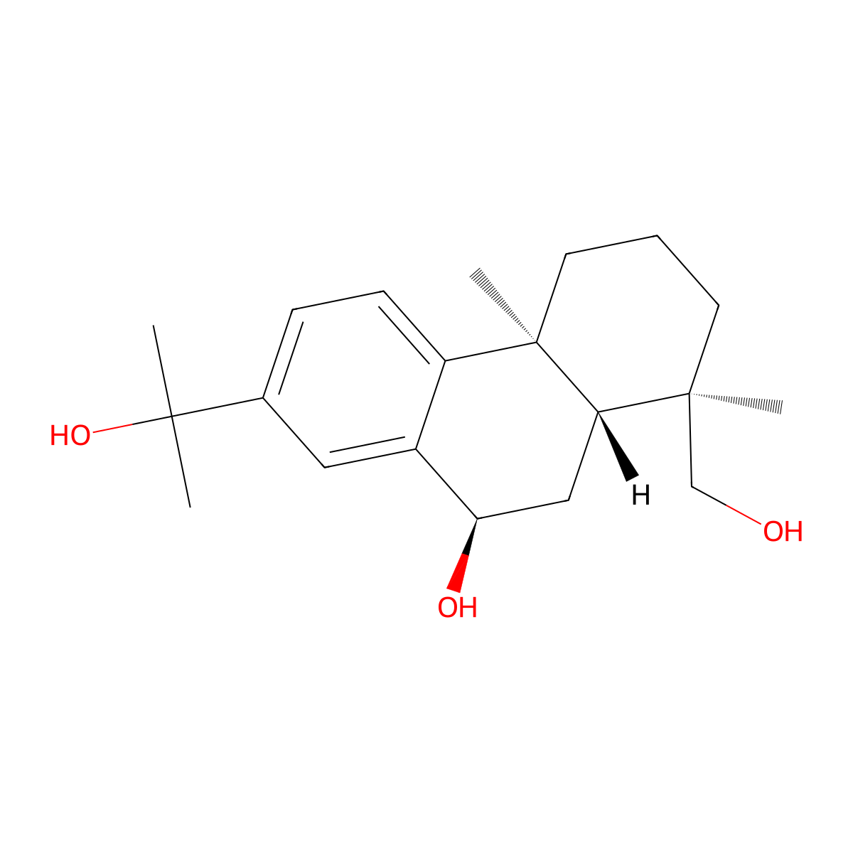 Abieta-8,11,13-triene-7,15,18-triol molecular structure, CAS 337527-10-3