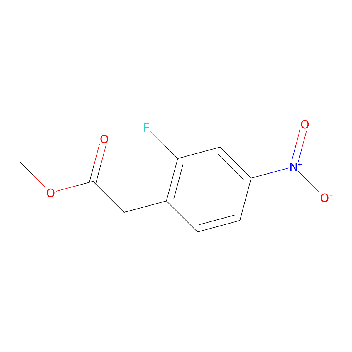 Methyl 2-Fluoro-4-nitrophenylacetate molecular structure, CAS 337529-74-5
