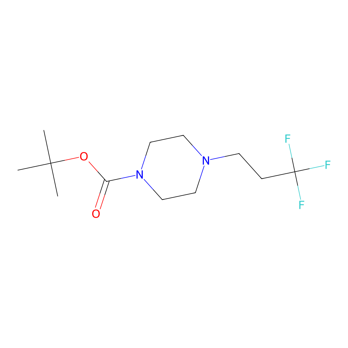 tert-Butyl 4-(3,3,3-trifluoropropyl)-1-piperazine-carboxylate molecular structure, CAS 337530-56-0