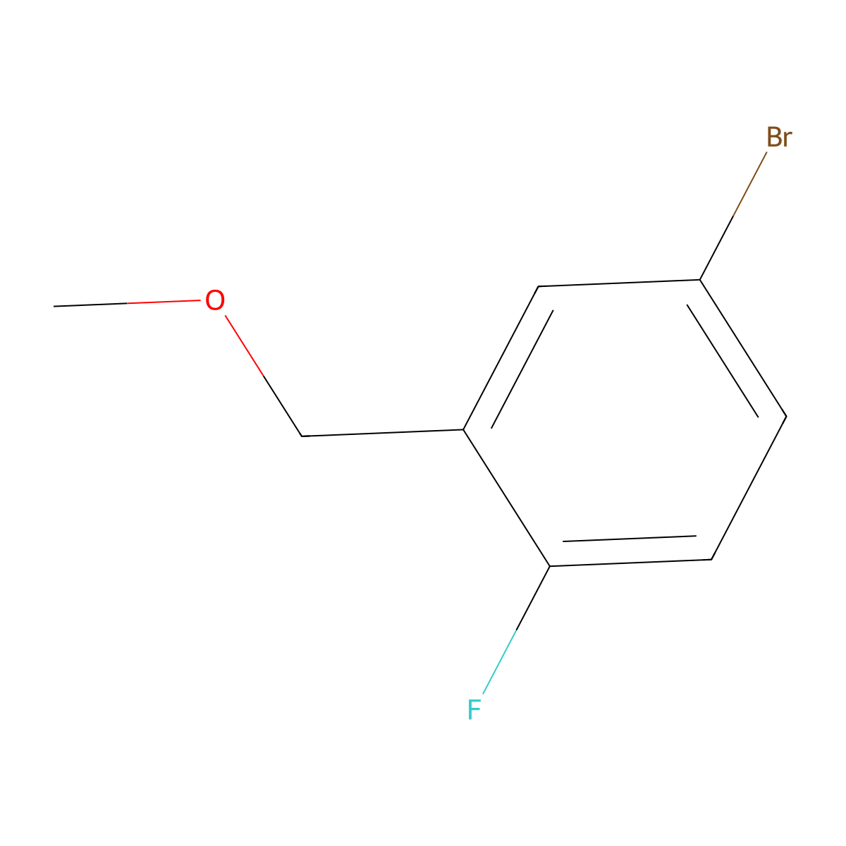 4-Bromo-1-fluoro-2-(methoxymethyl)benzene molecular structure, CAS 337535-43-0