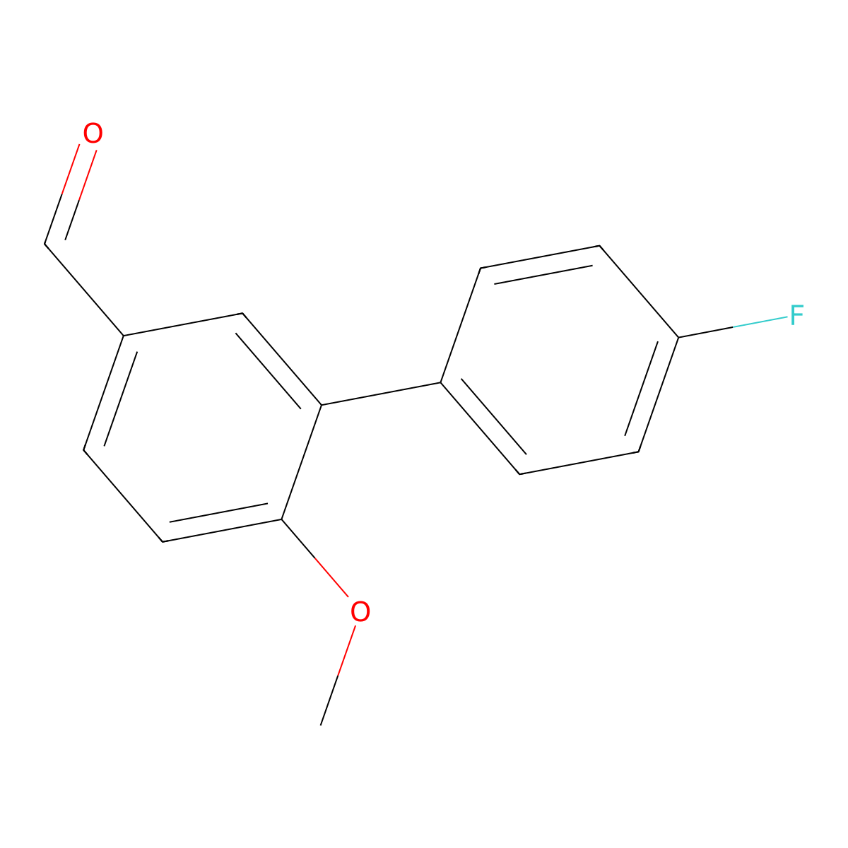 4'-Fluoro-6-methoxy[1,1'-biphenyl]-3-carbaldehyde molecular structure, CAS 337535-45-2