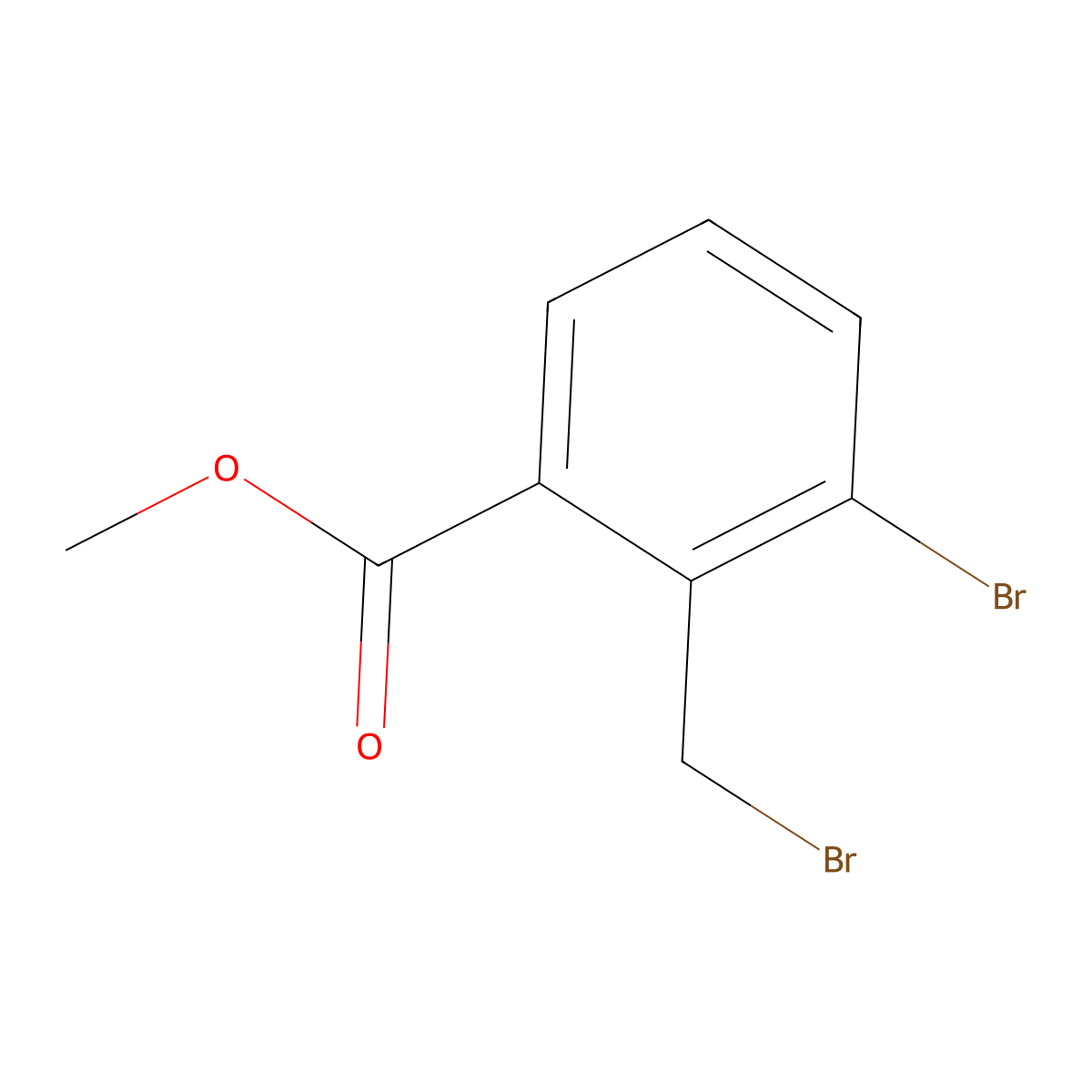 Methyl 3-bromo-2-(bromomethyl)benzoate molecular structure, CAS 337536-14-8