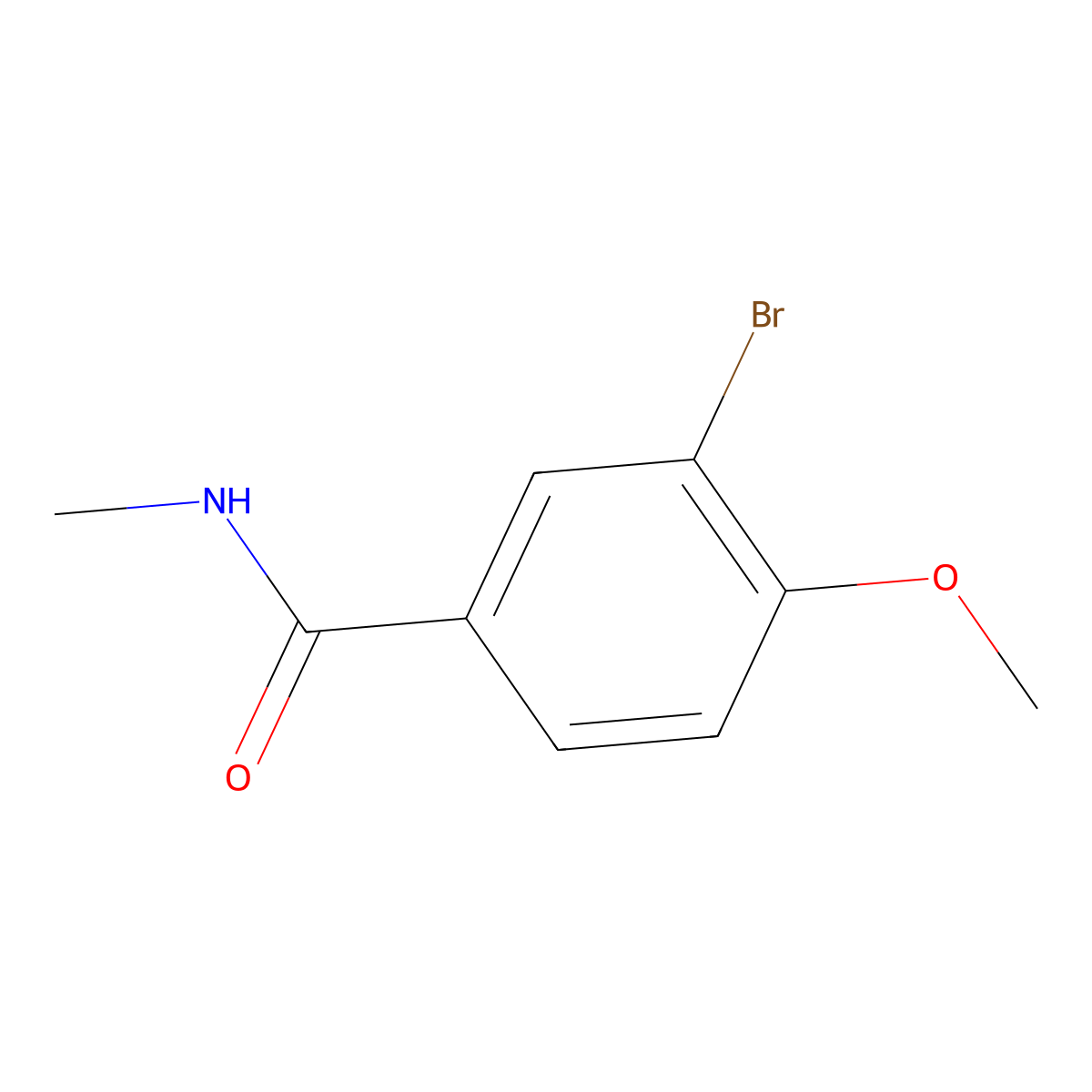 3-Bromo-4-methoxy-N-methylbenzamide molecular structure, CAS 337536-21-7